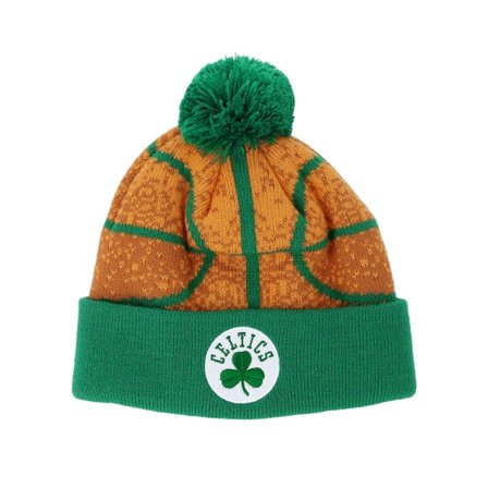 Outerstuff - NBA Groen pom Beanie - Kids Boston Celtics NBA Knit Beanie Clover Cuff @ Hatstore