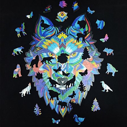 Lion Creative träpussel blockerar pedagogisk pusselleksak