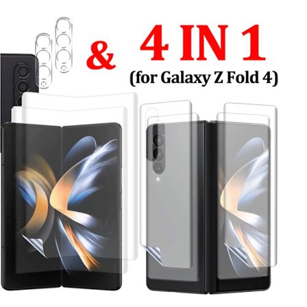 2-PACK Galaxy Z Fold 4 - 4-in-1 Skärmskydd & Kameralinsskydd