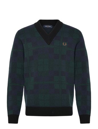 Fred Perry Black Watch Tartan Jmpr - Black - S