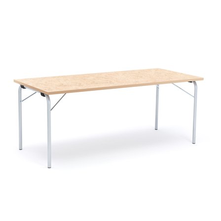 Klapptisch NICKE, 1800x800x720 mm, verzinkt, Linoleum beige