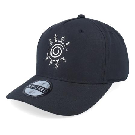 Difuzed - Noir adjustable Casquette - Naruto Shippuden Symbol Black A-Frame Adjustable @ Hatstore