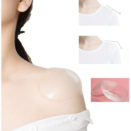 Skulderpuder Silikone Bløde Anti-Slip Selvhæftende Usynlige Sh