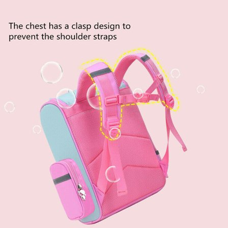 Kid vattentät barn skolväska tecknad 3D enhörning bokväska W