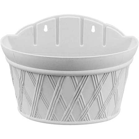 2 stk. vægmonteret plantehegn blomsterpotte hængende halvcirkel blomsterpotter simulation rattan vævet planter potte til altan hjem have