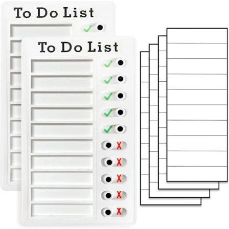 2-delt gøremålsskema til voksne To-do-liste Mine gøremål Tjekliste Opgavekort Glidende rutine Skema til børn RV Påmindelse