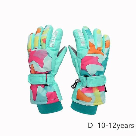Vinter Skihandsker til Børn 4-12 År Vandtætte Varme Handsker Drenge Vindtætte Snowboard Handsker til Udendørs Ski Cykling