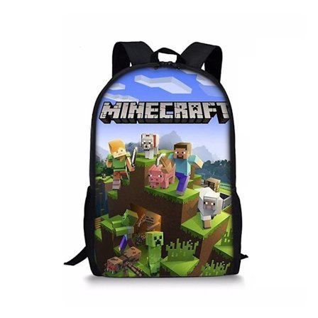Minecraft Backpack Kids Boys Girls School Bag Children Travel Rucksack Shoulder Student Bags