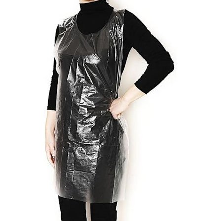 Engangsforklæder (100 stk.) Vandtætte plastforklæder til maling, madlavning, rengøring og picnic - individuelt pakket