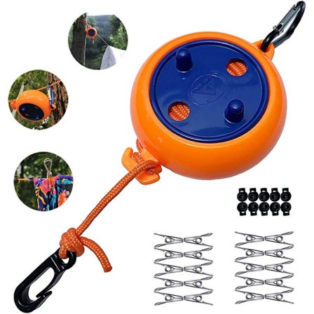 8m Bärbar Retractable Camping Klädstreck Klädstreck Torkning R