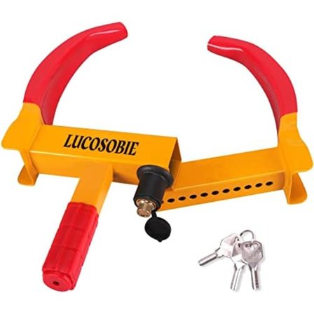 Lucosobie Trailer Wheel Lock - Specialdesignat Car Wheel Lock 8.6"-15" för stora däck - Bilsäkerhet 12-håls hjullås -
