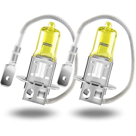 2 st H3 55w Halogen Glödlampor 3000k Super Ljust Gult Halogenstrålkastare 12v Ersättning För Bil Främre Strålkastare Dimljus