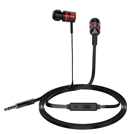 T2 Snygg 3,5 mm In-ear Stereo Hörlurar Telefon Headset Med Mikrofon Li