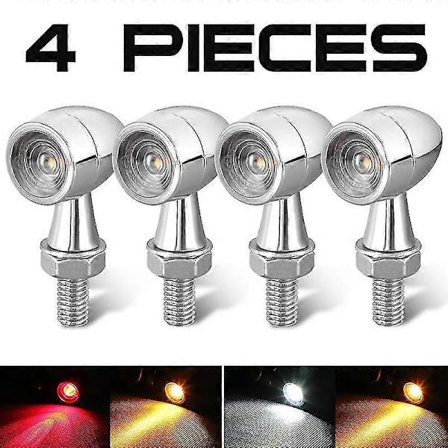 Chrome Motorcykel LED Blinklys DRL Lys Bullet Blinklys Indikator Blink LED Bremselygte 12v Til Honda Suzuki Kawasaki Overraskelsesgave