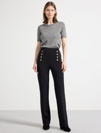 Lindex Trousers Penny - Black - M