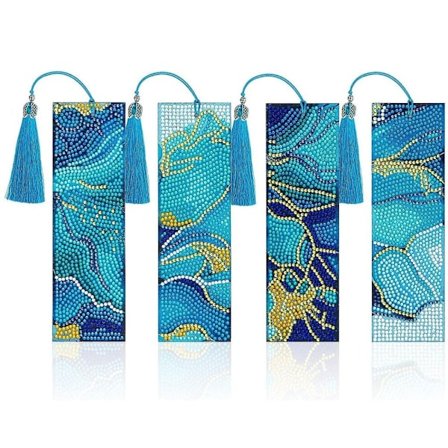 4PCS Bokmärken Diamond painting