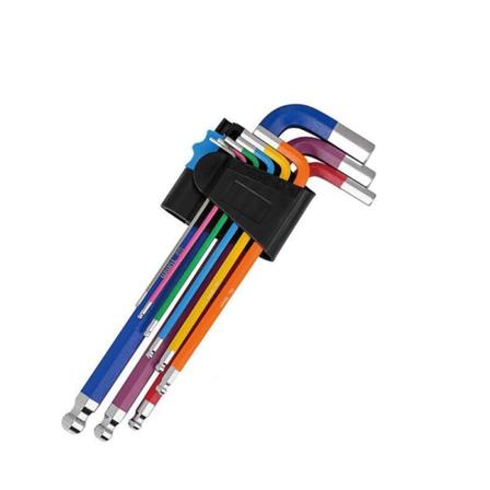 Stål håndværktøjsnøgle Møbelreparation Bilvedligeholdelsesmaskineri 9-sæt MultiColor 18.2x5 cm