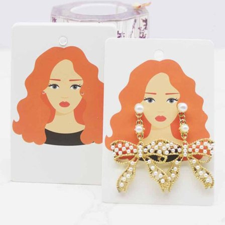 100 STK Øredobber Pakke Kort Smykkepakke Tag 1 1