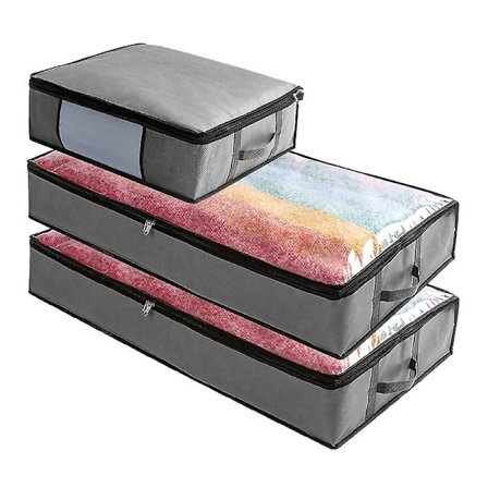 Underbed Opbevaringspose Stor Under-seng Opbevaringskasser Med Forstærkede Håndtag Foldbar