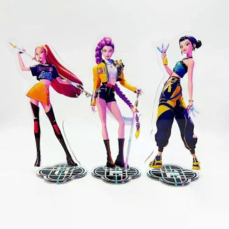 Kpop Demon Hunters Mira Rumi Zoe Akryl Nøglering, Anime Rygsæk Dekorations Vedhæng, Stående Plade Tilbehør Ornament Legetøj til Fans Gave