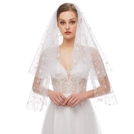 Brude Slør Kvinner Trykt Tulle Kort Bachelorette Bryllup Slør Med Kam For Bryllup Hønsefest Halloween Fest