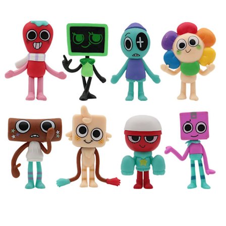 8 Dandy's World -hahmoa sarjakuvahahmo lelunukke mallit kakun koristeluun