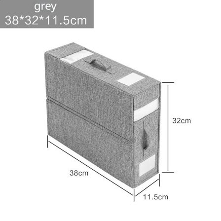 Lakan Set Förvaringslåda Synligt fönster Dragkedja Vikbar filt Organizer Bag