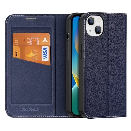 Dux Ducis Skin X2-etui til iPhone 14 Plus-etui med magnetisk klap blå
