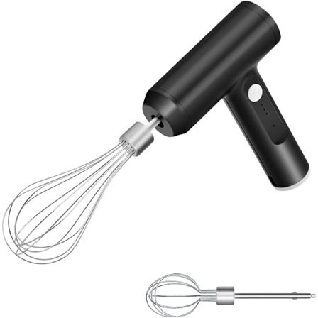 Elektrisk håndmixer i rustfrit stål, USB-genopladelig elektrisk H