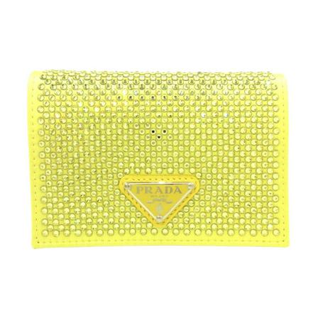 Prada Vintage, Wallets & Cardholders Geel, Dames, Maat:ONE Size