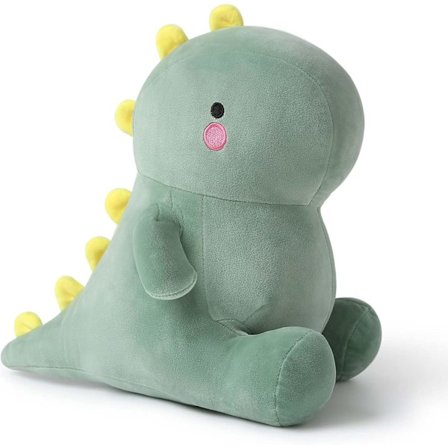Kawaii Dinosaur, Myk Plysjleke, Kosedyr, Dukkepute, Gave til Barn og Jenter 3+ År (Grønn, 25cm)