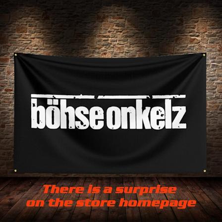 3 x 5 FT B-Bohse Onkelzs Flag Banner Musik Poster Event Tapet Baggrund Havefest Banner Værelse Garage Stue Dekoration ZZZ1148 90 x 150cm