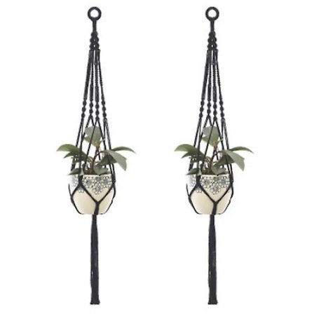 2 st Macrame växt hängare hängande planter korg stil