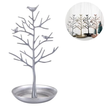 Fugl smykkestativ kjedeholder tråd armbåndsstativ smykker Sølv