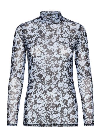 Hamish Print Top Blue Modström
