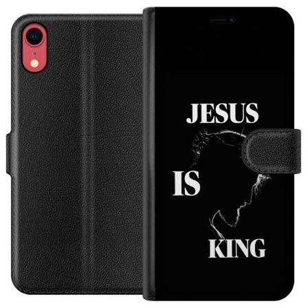 Kompatibel Tegnebogsetui til Apple iPhone XR Farverige kawaii-figurer stakket lodret på en lilla baggrund med bløde former og en legende sød følel