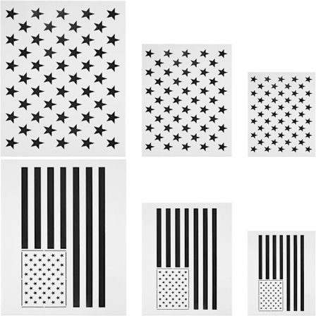 stjernestencil amerikansk flag stencil til maling på lærred