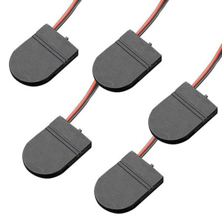 5 stk. CR2032 Knappcelleholder med På/Av-bryter Knappbatterikontakt Holderboks Bærbar Batteriorganisator