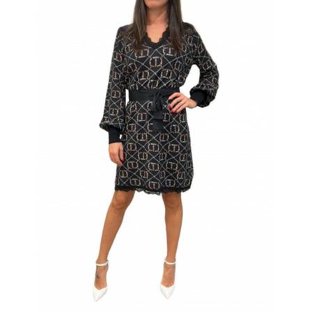 Twinset Kjole Sort, Dame