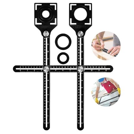 Multivinkelmätare med 2 positioneringshål, aluminium Al