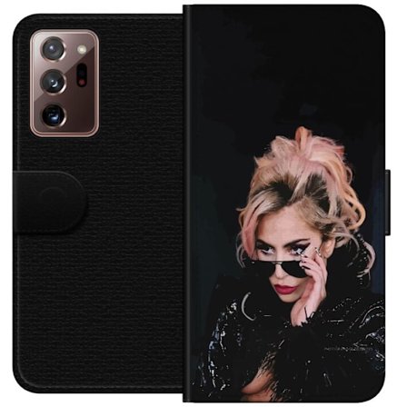 Kompatibelt Lommeboketui til Samsung Galaxy Note20 Ultra Lady Gaga portrett med solbriller og dramatisk sminke i mørk glamorøs stil