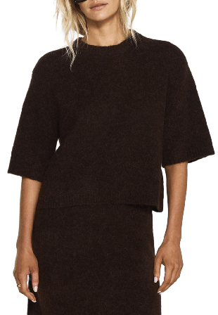 Twist & Tango Madina Short Sleeve Knit Tröjor Dam Brun XS