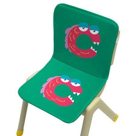 Mr. Bao, monsterbokstavssvamp, stolsdyna i ett stycke, förskolestolskudde, studentstolskudde, ryggstöd