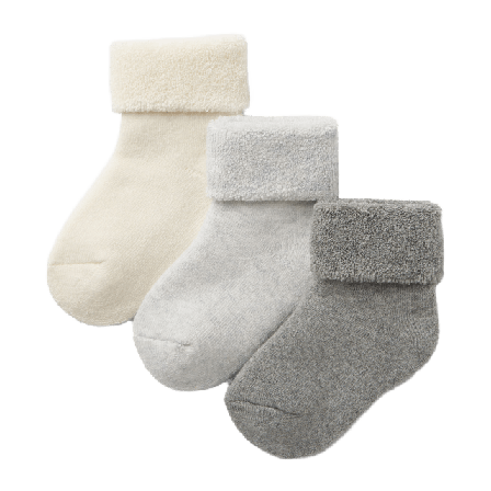 Åhléns Babystrumpor i bomull TERRY, 3-pack Strumpor & strumpbyxor Grå 19/21