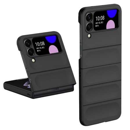 Blødt grebsformet cover til Samsung Galaxy Z Flip4 - Sort
