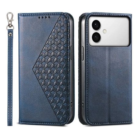 Samsung Galaxy S26 Edge Plånboksfodral Konstläder - Blå