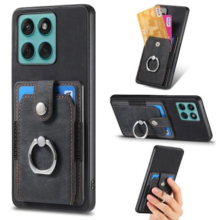 Motorola Moto Edge 60 Fusion Retro Skin-feel Ring Card Wallet Skal