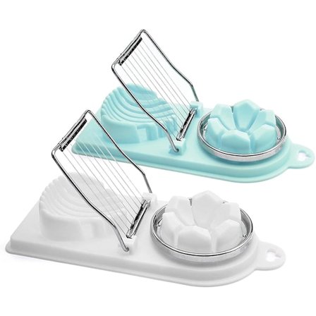 Metall eggeskjærer, 2 stk hardkokt eggeskjærer, multifunksjonell metall egg