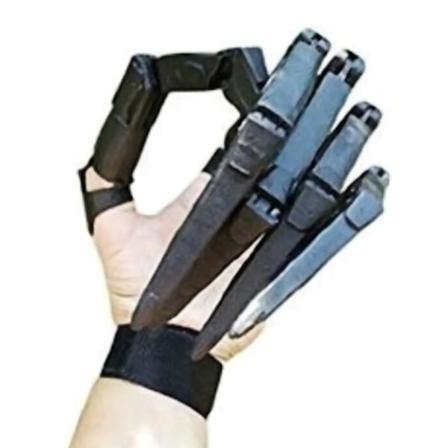 3D-tryckta Halloween-fingrar med leder - Cosplay (FMY) Black Left hand