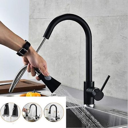 360 graders köksblandare med en spak, utdragbar kökskran, enhålsblandare, vattenblandare Ns2